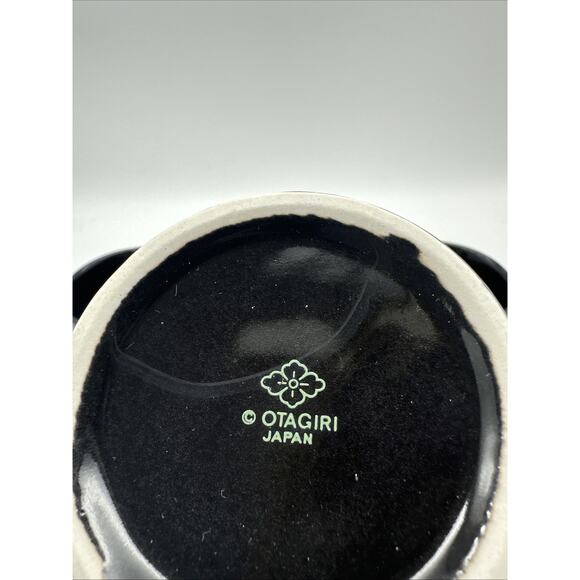 Set Of 3 Otagiri Coffee Tea Black Floral Stained Glass Duck Mug Cup Vtg - Picture 4 of 5